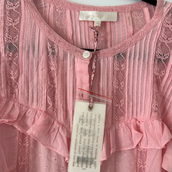 Love Shack Fancy Pink Eyelet Dress - Picture 4 of 4